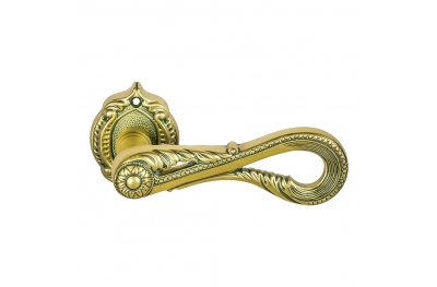 1125-6 Aquamarine Class Door Handle on Rose Frosio Bortolo With Exotic Shape