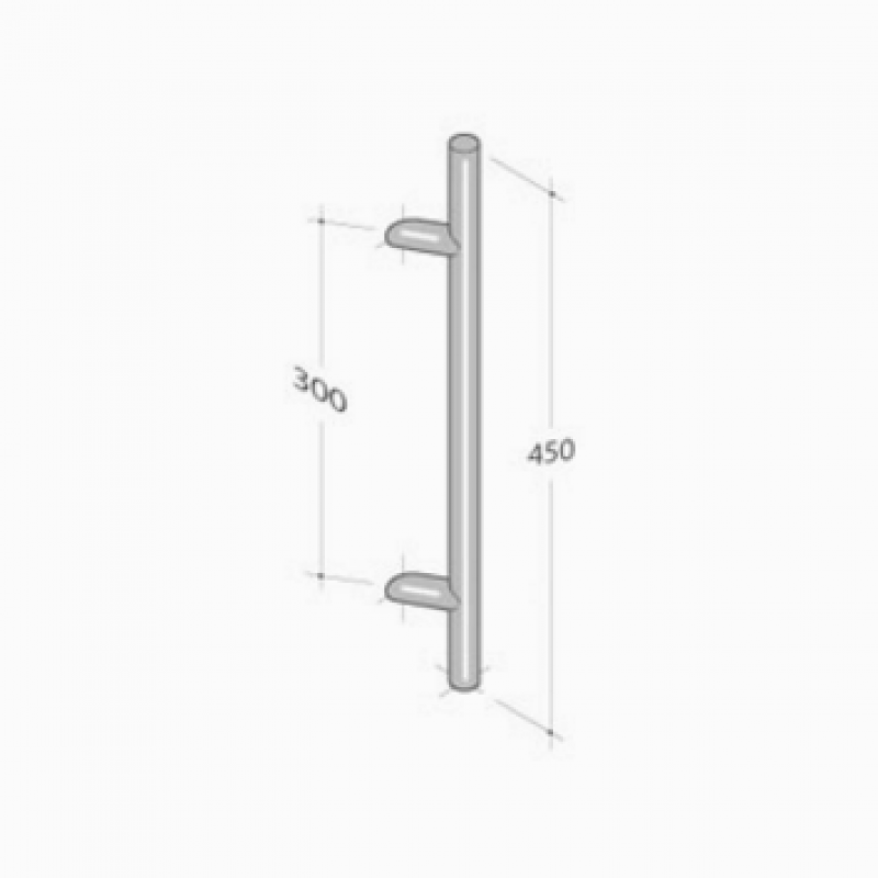 252/I pba Pull Handle in Stainless Steel AISI 316L