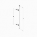252/I pba Pull Handle in Stainless Steel AISI 316L