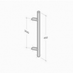 252/I pba Pull Handle in Stainless Steel AISI 316L