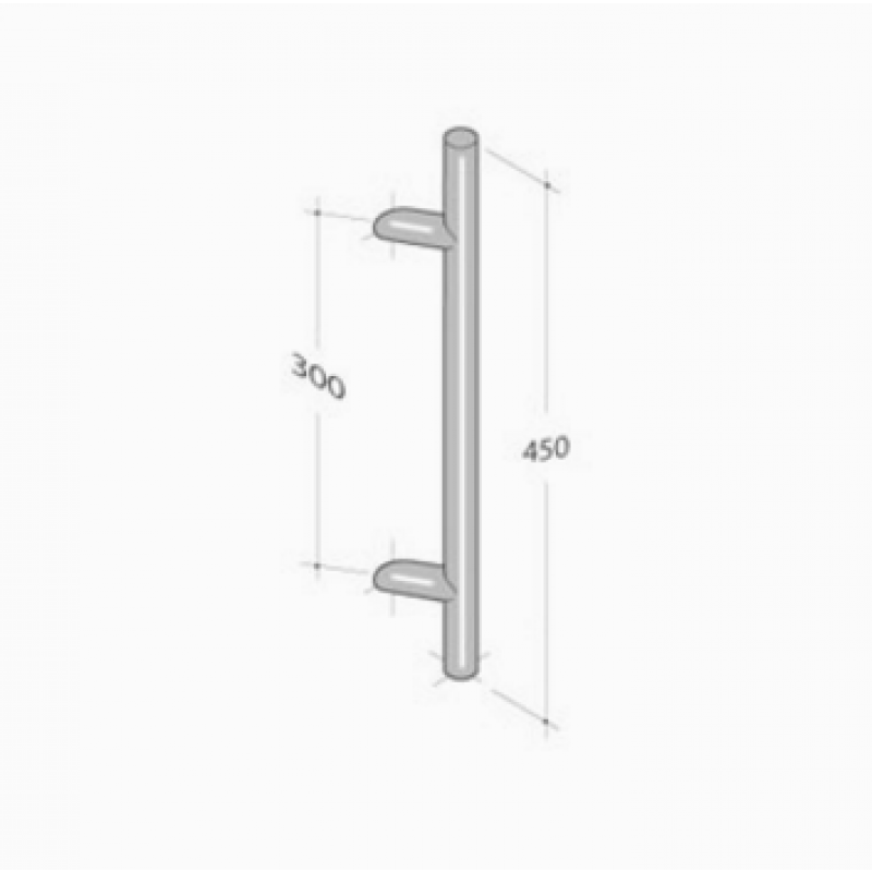 252/I pba Pull Handle in Stainless Steel AISI 316L