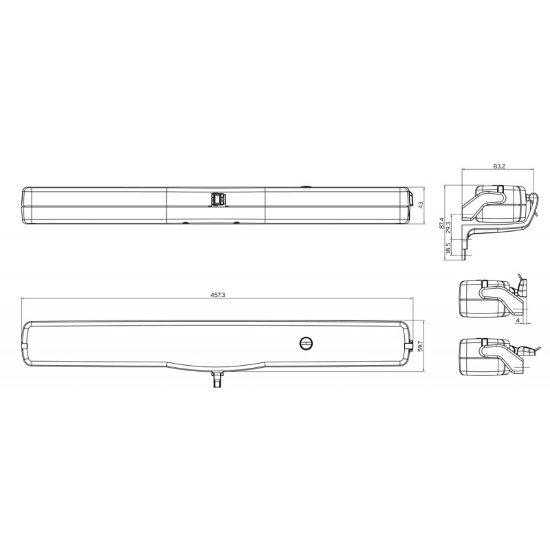 Kato305/RWA Syncro Nekos Chain Actuator 24V 300N Adjustable Stroke till 500mm